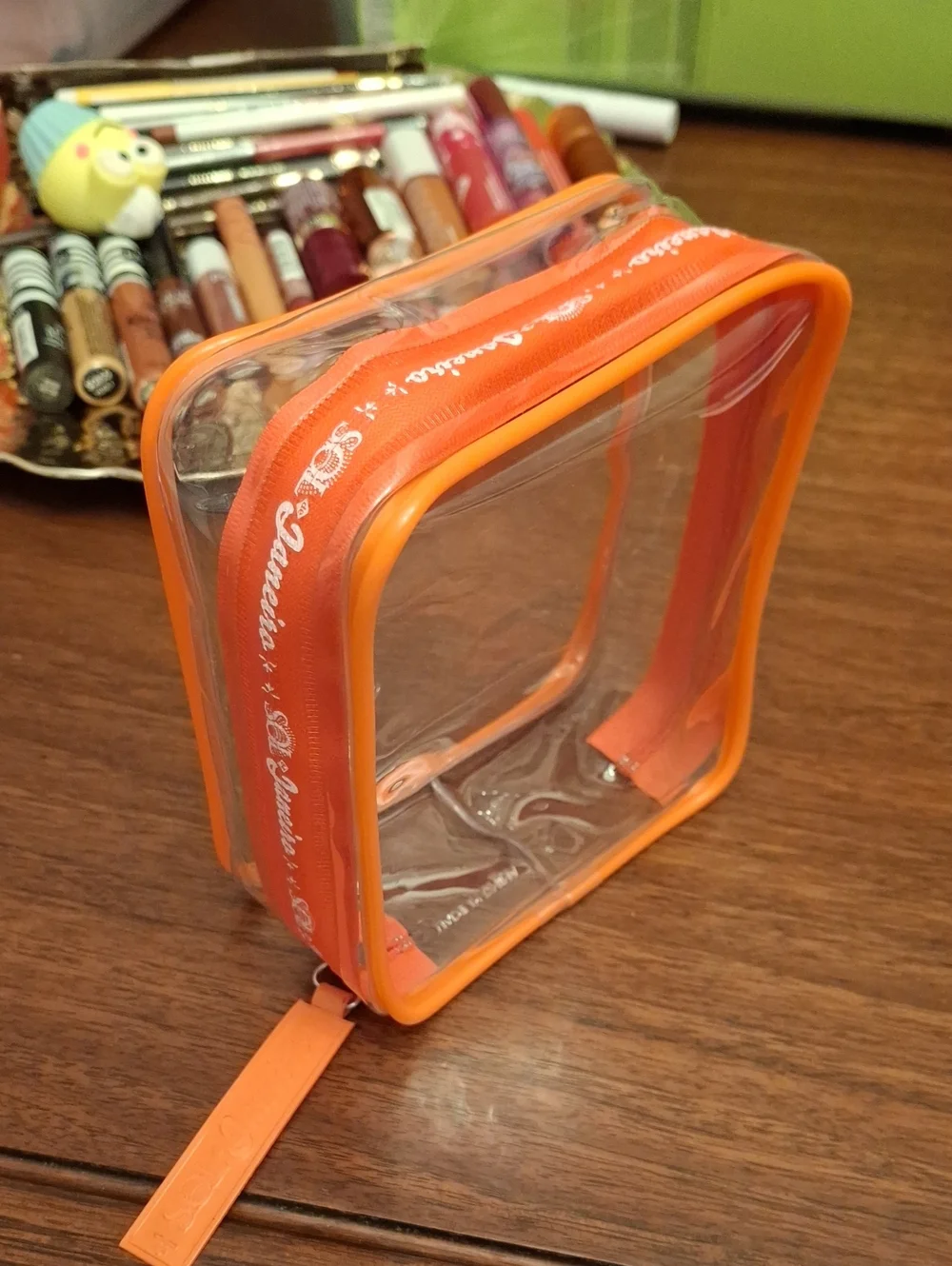 SOL de Janeiro Clear Pink Cosmetic Bag New Approx 5x4x3